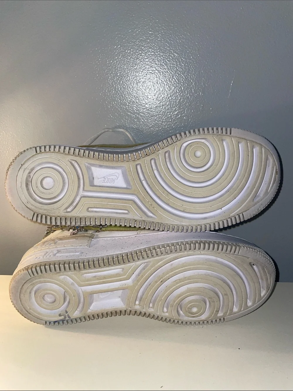 Nike Air Force 1 Shadow Barely Volt White Sneakers Women's 8.5 DJ5197-100